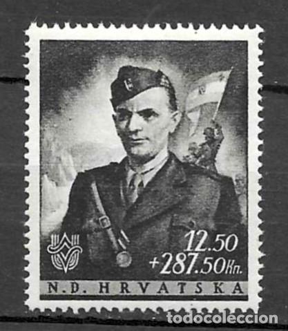 Sellos: CROACIA 1944 *- HOMENAJE AL FUNDADOR DE LA LEGION NEGRA JURE