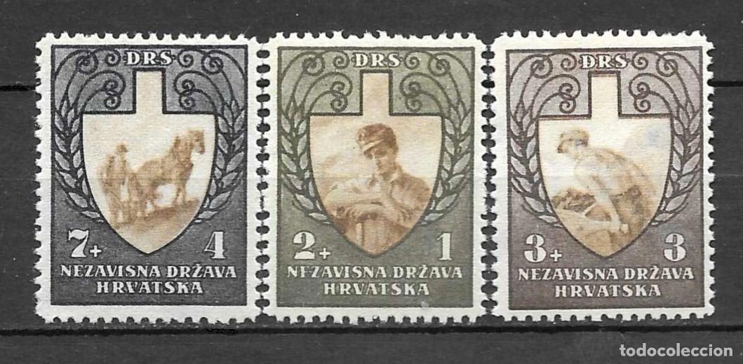 Sellos: CROACIA 1943 **-PRO-TRABAJADORES AL SERVICIO DEL ESTADO- SERIE COMPLETA