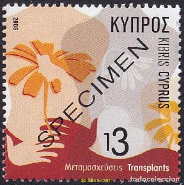Sellos: 784365 MNH CHIPRE 2006 TRASPLANTE DE ORGANOS