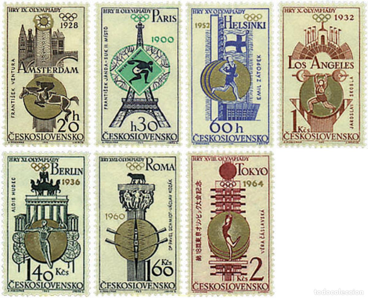 Sellos: 63658 MNH CHECOSLOVAQUIA 1965 MEDALLISTAS OLIMPICOS CHECOSLOVACOS