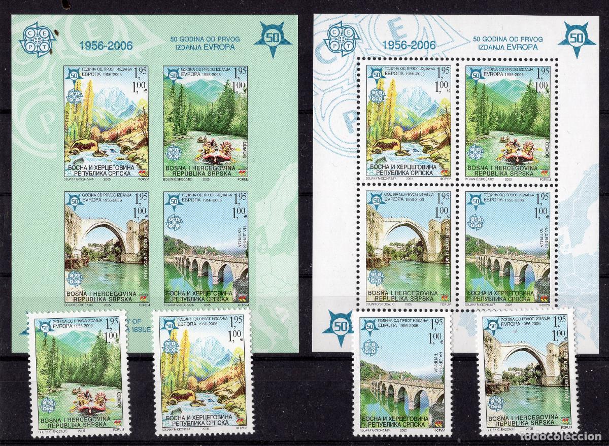 Sellos: BOSNIA HERCEGOVINA 2005 STAMP MICHEL BA 339 A 342 + BL 339-342
