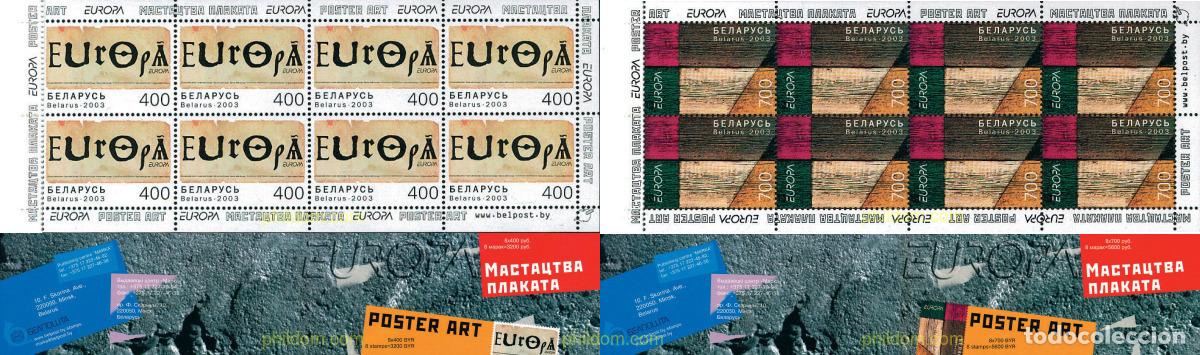 Sellos: 128597 MNH BIELORRUSIA 2003 EUROPA CEPT. ARTE DEL CARTEL