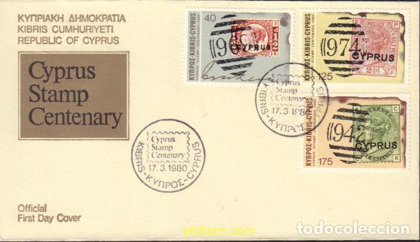 Sellos: 407247 MNH CHIPRE 1980 CENTENARIO DEL SELLO