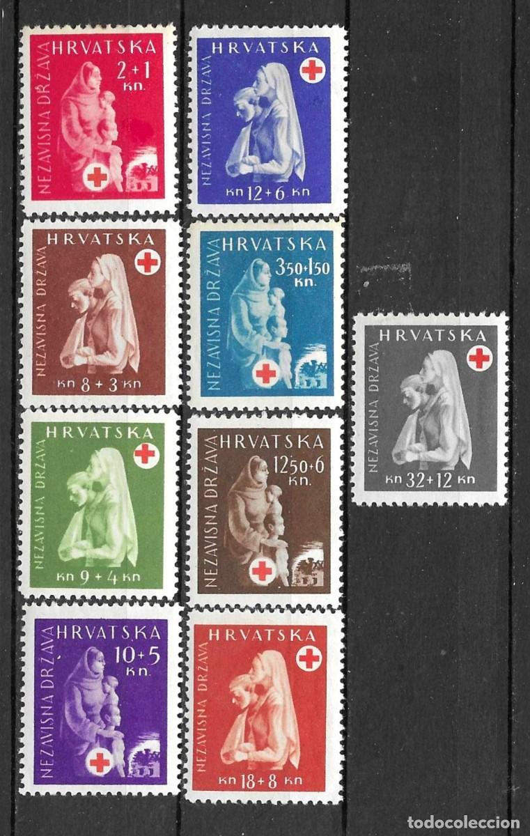 Sellos: CROACIA 1943- ** -CRUZ ROJA - SERIE IN-COMPLETA