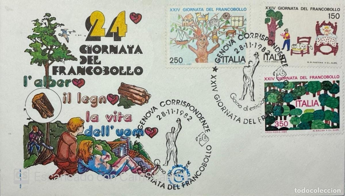 Sellos: KV)1982 ITALY, COMMEMORATIVE COVER FOR THE XXIV STAMP DAY SENT WITHIN ITALY WITH GENOVA CORRISPONDEN