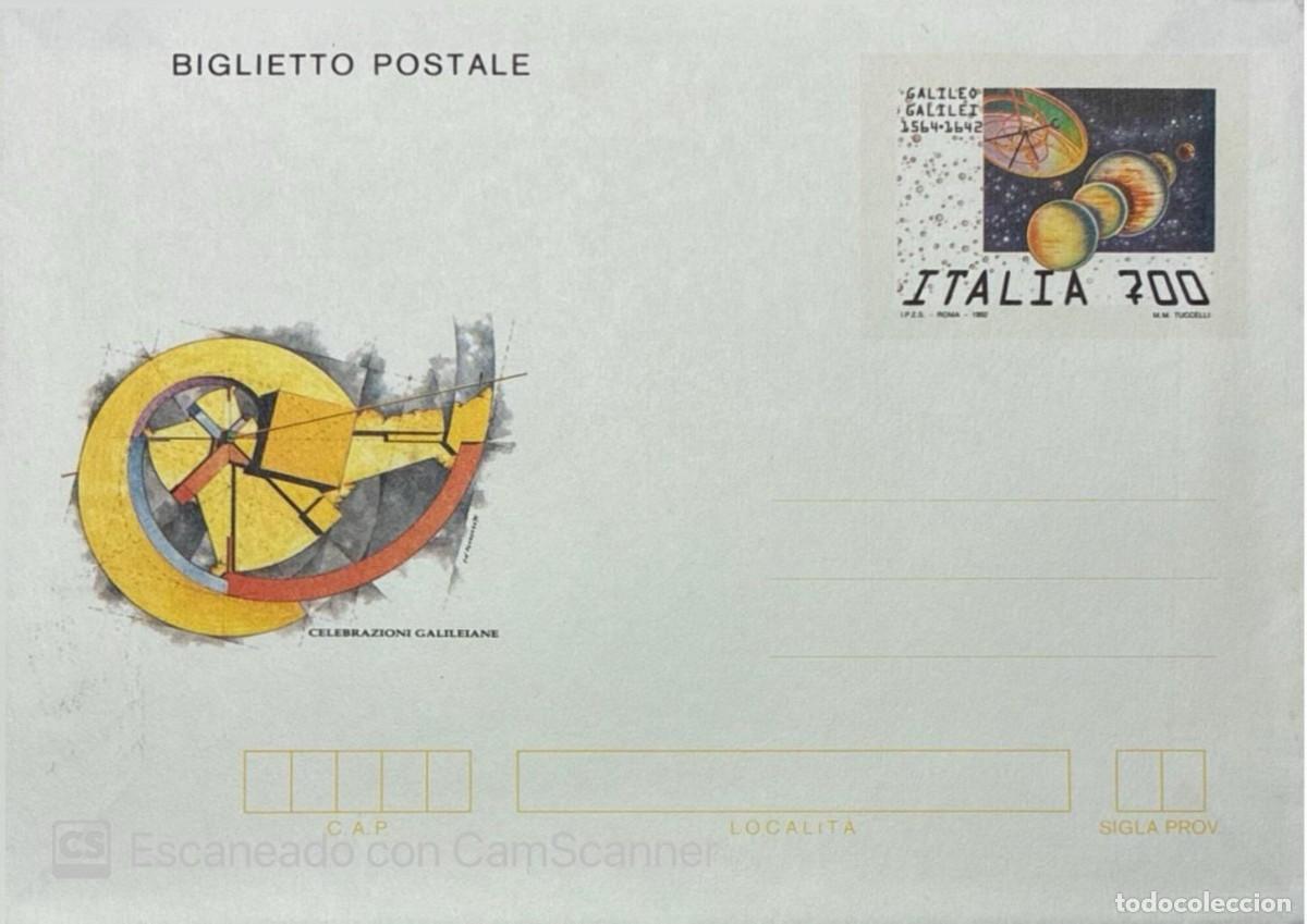 Sellos: KV)1992 ITALY, COMMEMORATIVE POSTAL STATIONERY FOR THE GALILEAN CELEBRATIONS WITH ABSTRACT ILLUSTRAT