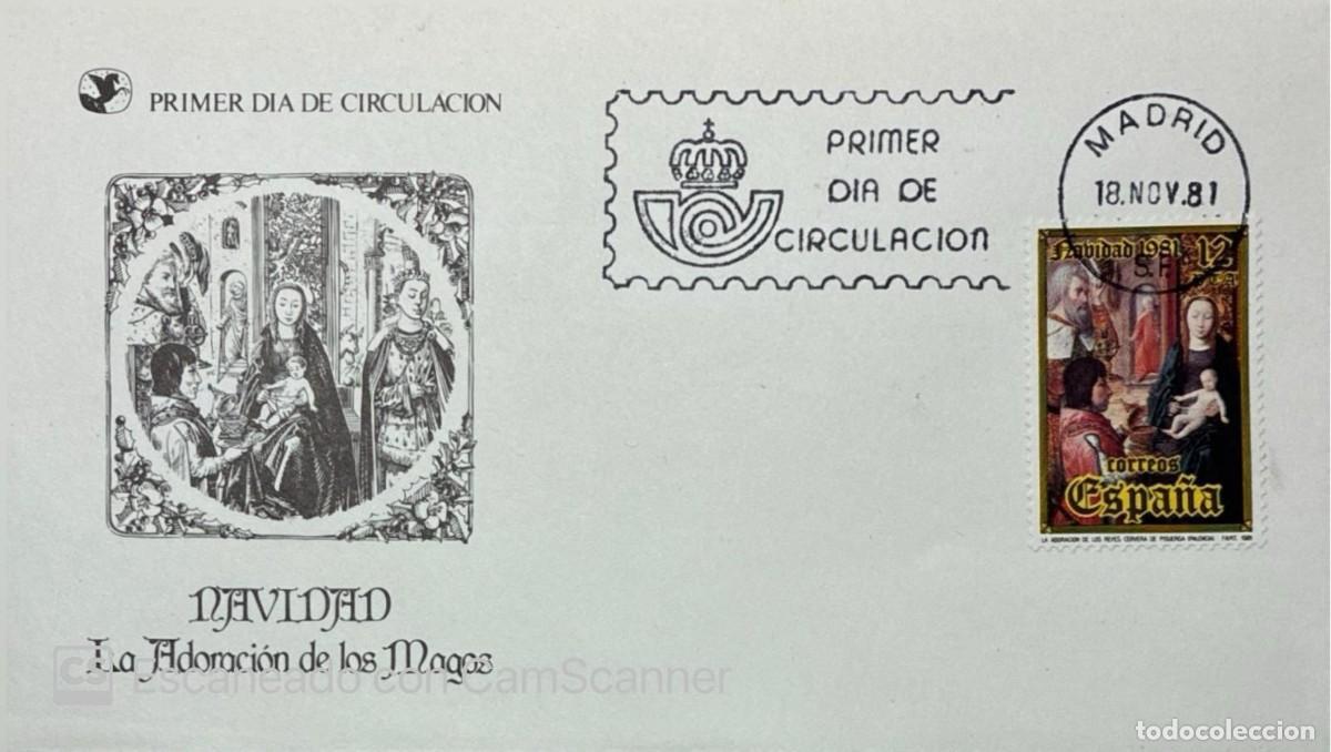 Sellos: KV)1981 SPAIN, FIRST DAY COVER OF CHRISTMAS ISSUE CANCELLED IN MADRID, SPAIN STAMP DEDICATED TO THE