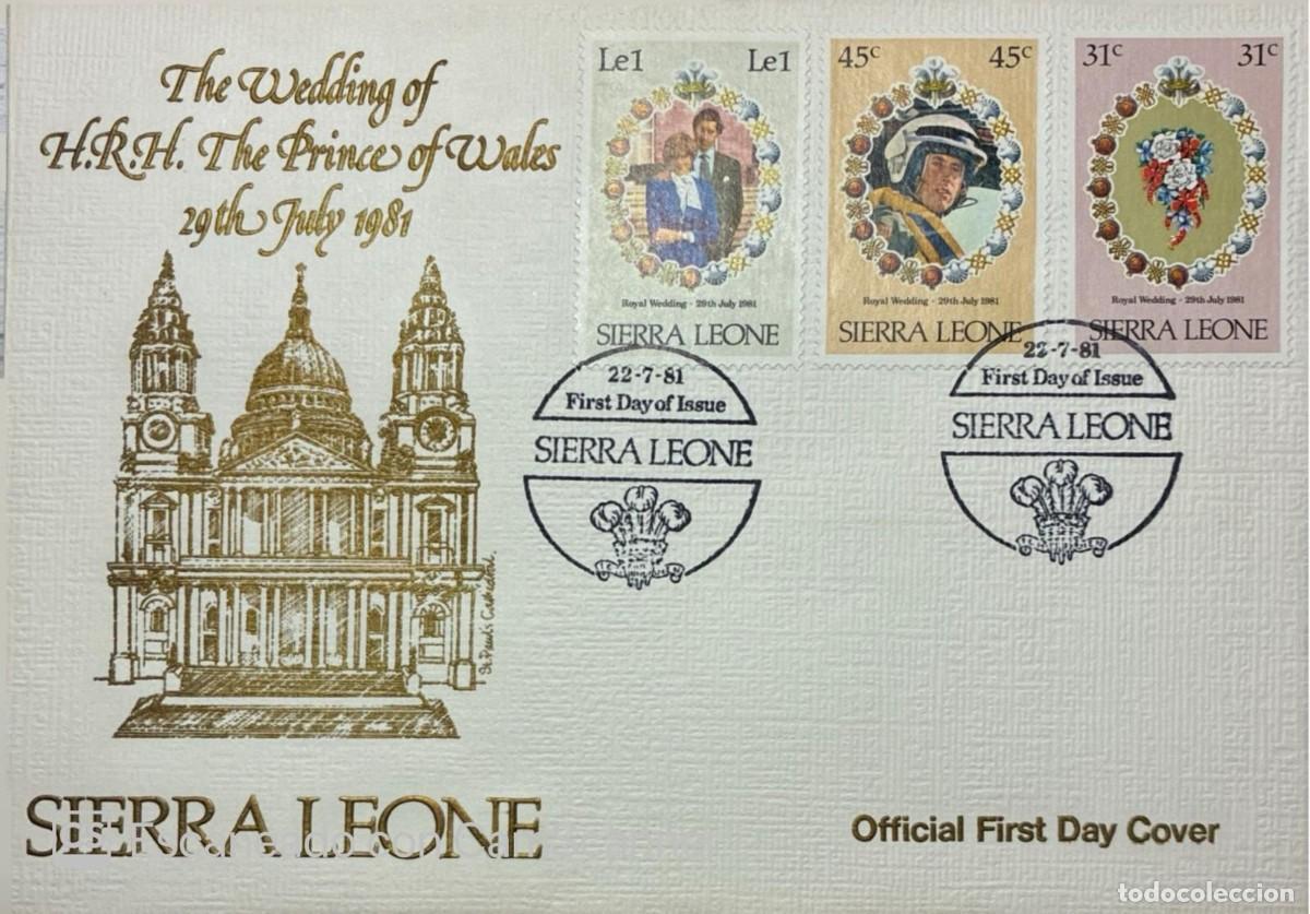 Sellos: KV)1981 SIERRA LEONE, COMMEMORATIVE FIRST DAY COVER FOR THE WEDDING OF THE PRINCE OF WALES, ISSUED I