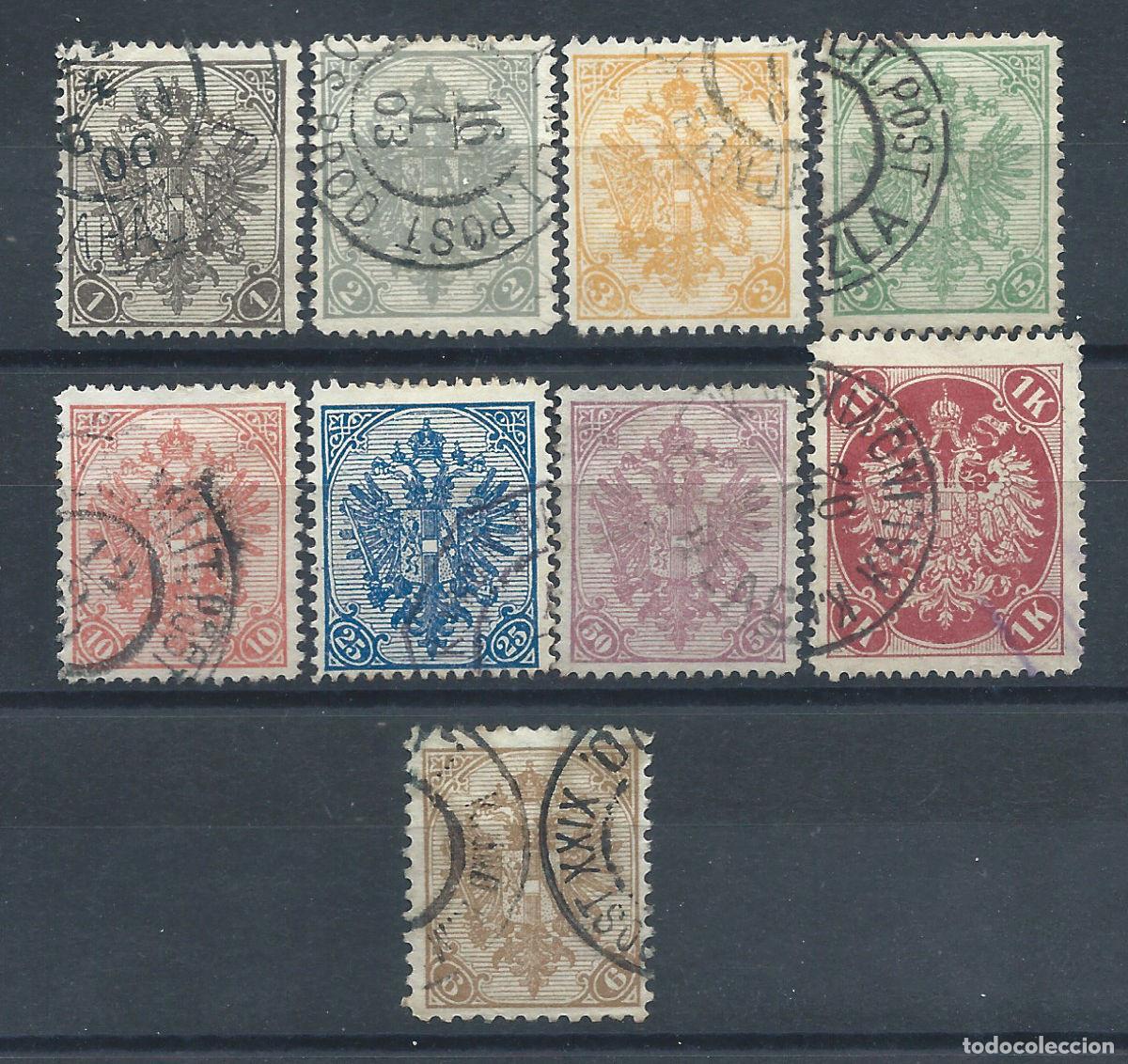 Stamps: Bosnie - Herz&egrave;govine N&deg;10/13+15+17+20/21+14a Obl (FU) 1900/01 - Armoiries