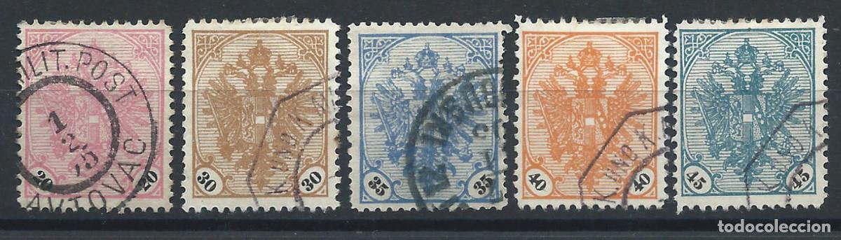 Stamps: Bosnie - Herz&egrave;govine N&deg;24/28 Obl (FU) 1901/07 - Armoiries