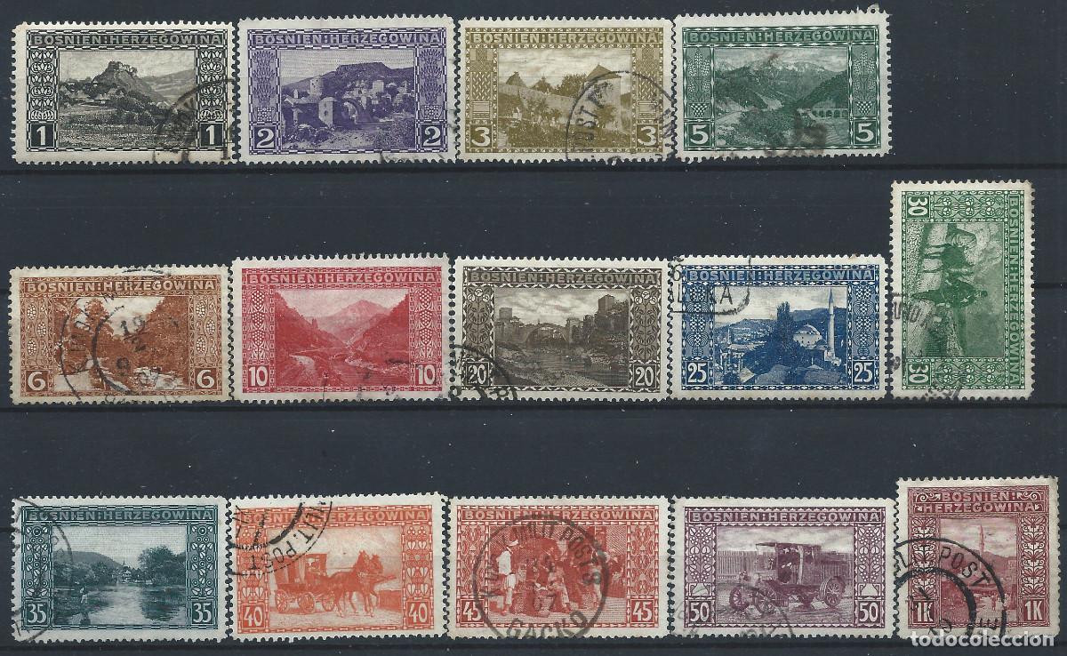 Stamps: Bosnie - Herz&egrave;govine N&deg;29/42 Obl (FU) 1906 - Sujet divers