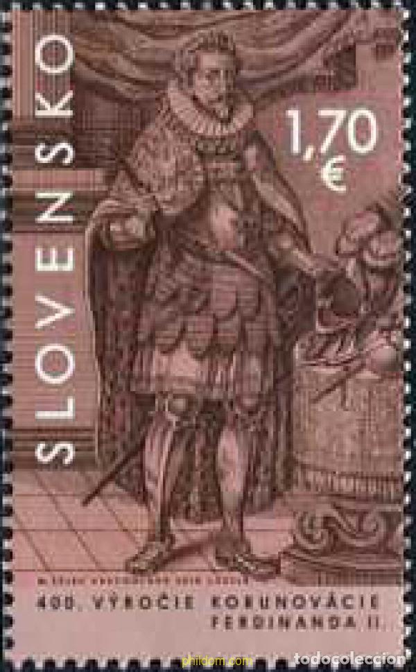Sellos: 589588 MNH ESLOVAQUIA 2018 400 ANIVERSARIO DE LA CORONACION DE FERNANDO II