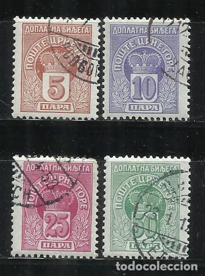 Sellos: 4028-SELLOS SERIE COMPLETA TASAS 1907 N&ordm; 20/23 MONTENEGRO