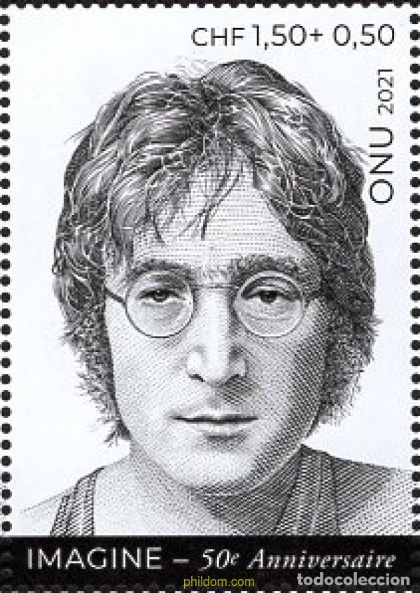 Sellos: 668201 MNH NACIONES UNIDAS. Ginebra 2021 JOHN LENNON