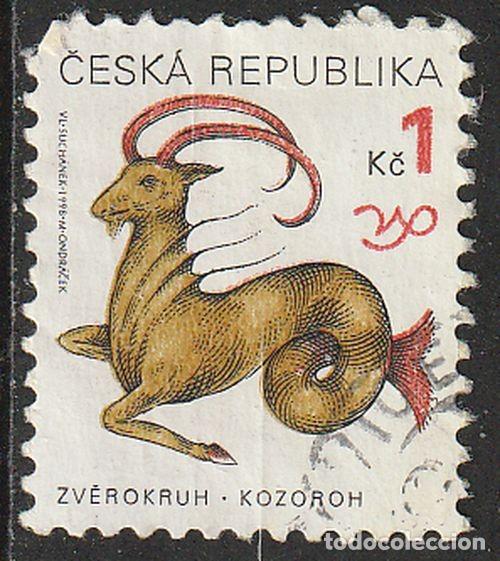 Sellos: Chequia Rep&uacute;blica 1998 Scott 3063 Sello &ordm; Signos del Zod&iacute;aco Capricornio Michel 199 Czech Republic