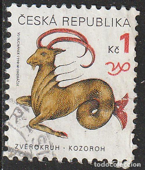 Sellos: Chequia Rep&uacute;blica 1998 Scott 3063 Sello &ordm; Signos del Zod&iacute;aco Capricornio Michel 199 Czech Republic