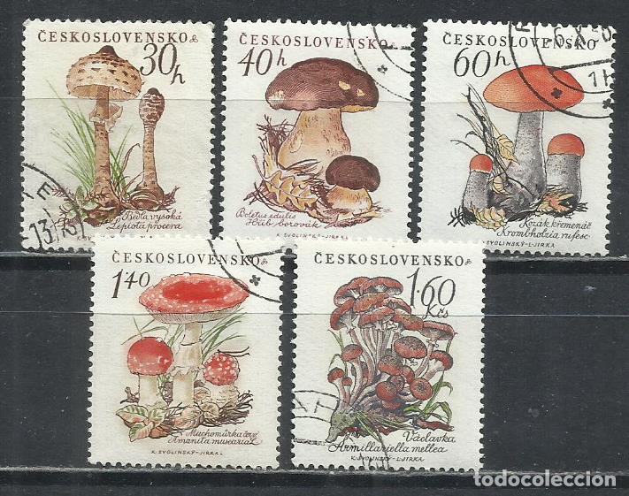 Sellos: 042K-CHECOSLOVAQUIA REPUBLICA CHECA SERIE COMPLETA 1958 N 984/98 SETAS HONGOS