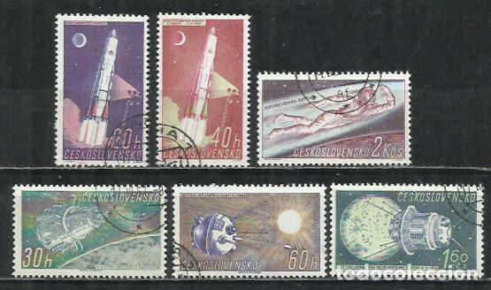 Sellos: 090-CHECOSLOVAQUIA REPUBLICA CHECA SERIE COMPLETA 1961 1132/1137 ESPACIO