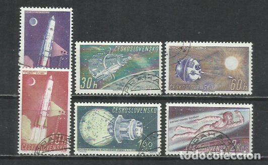 Sellos: 098F-CHECOSLOVAQUIA REPUBLICA CHECA SERIE COMPLETA 1961 1132/1137 ESPACIO