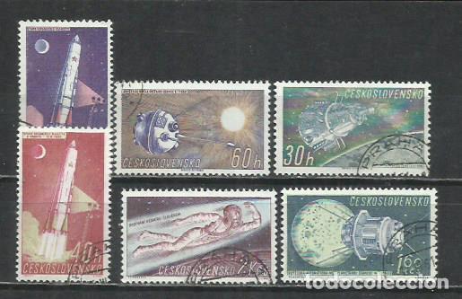 Sellos: 098G-CHECOSLOVAQUIA REPUBLICA CHECA SERIE COMPLETA 1961 1132/1137 ESPACIO