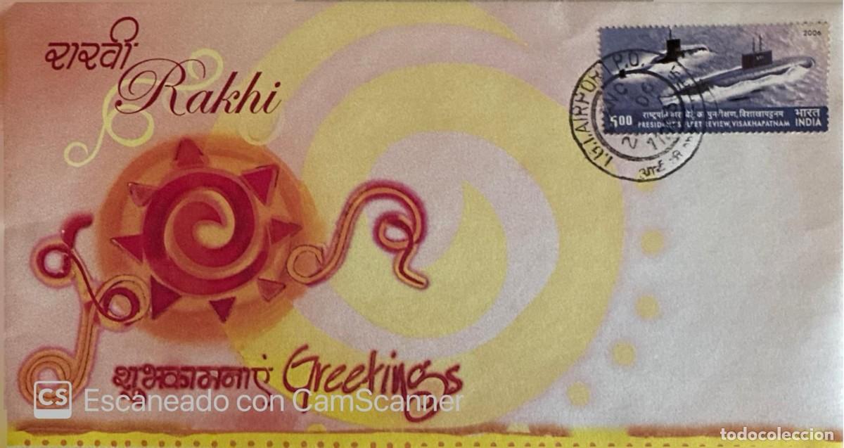 Sellos: KV)2000 INDIA, COMMEMORATIVE RAKHI GREETINGS COVER SENT WITHIN INDIA WITH VISAKHAPATNAM CANCELLATION