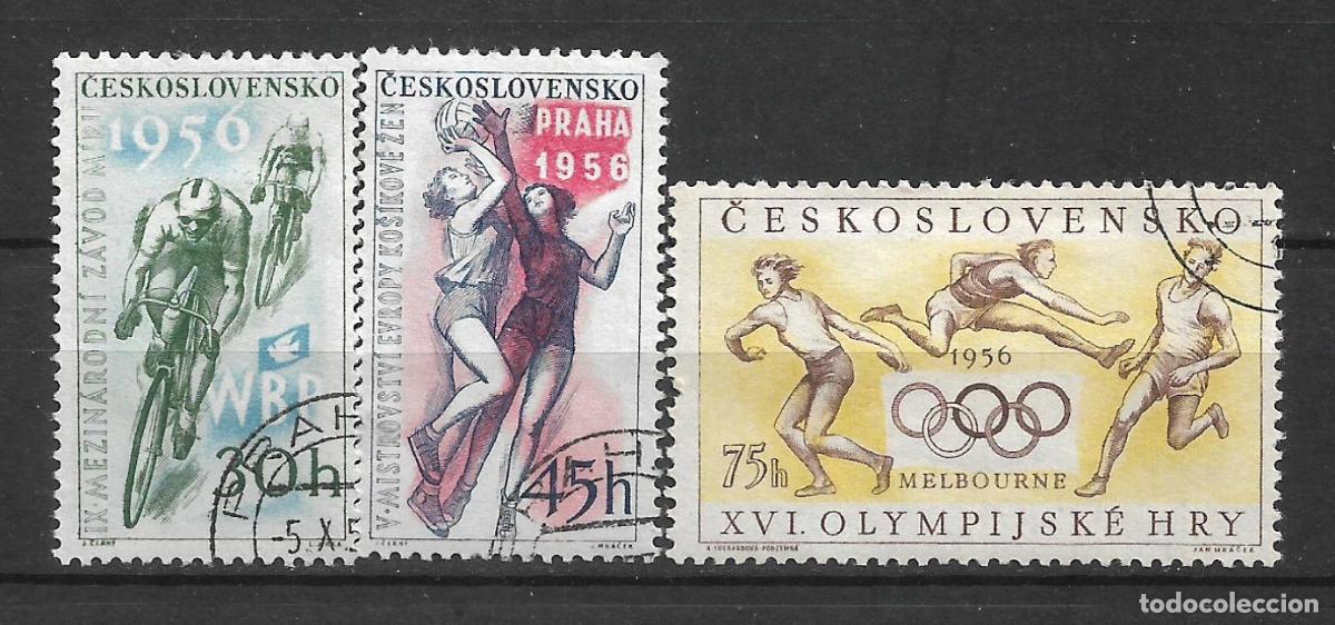 Sellos: checoslovaquia 1956 serie completa usado - 34/15