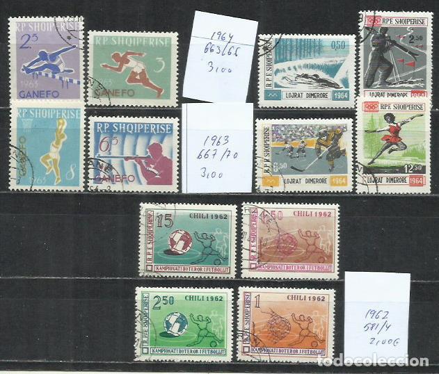 Sellos: 8117-ALBANIA 3 SERIES COMPLETAS VALOR 8,00&euro; MUY ESCASAS.