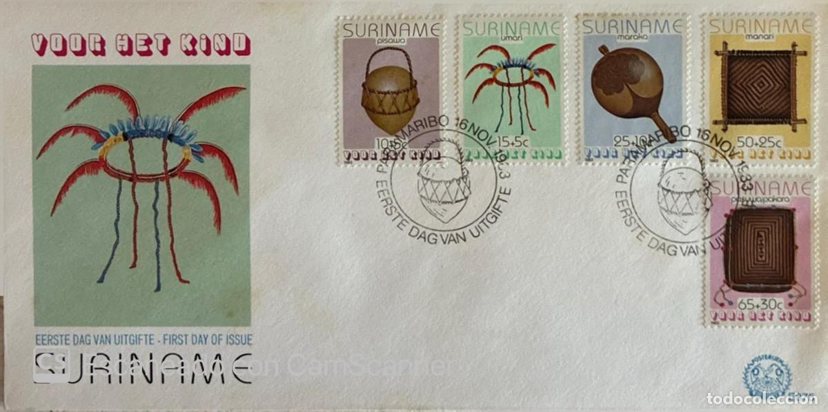 Sellos: KV)1983 SURINAME, FIRST DAY COVER FROM THE VOOR HET KIND SERIES DEDICATED TO TRADITIONAL CHILDREN&rsquo;S