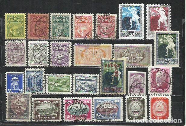 Sellos: G156-LOTE ANTIGUOS SELLOS LETONIA PAISES BALTICOS. ESCASOS.