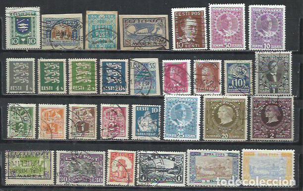 Sellos: G156-LOTE ANTIGUOS SELLOS ESTONIA, UN POCO MONTENEGRO,