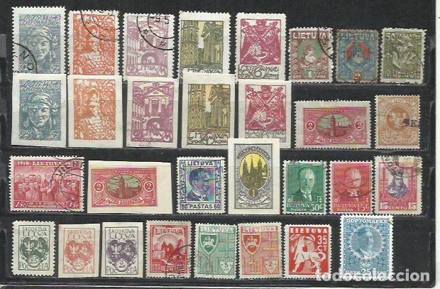 Sellos: G157-LOTE ANTIGUOS SELLOS LITUANIA, PAISES BALTICOS. ESCASOS.