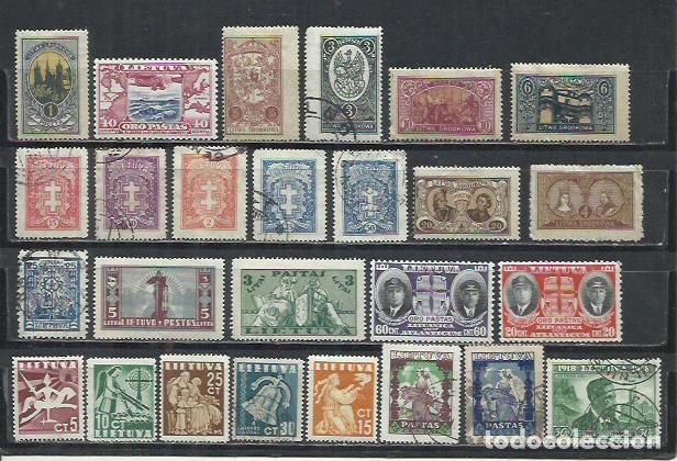 Sellos: G159-LOTE ANTIGUOS SELLOS LITUANIA, PAISES BALTICOS. ESCASOS.