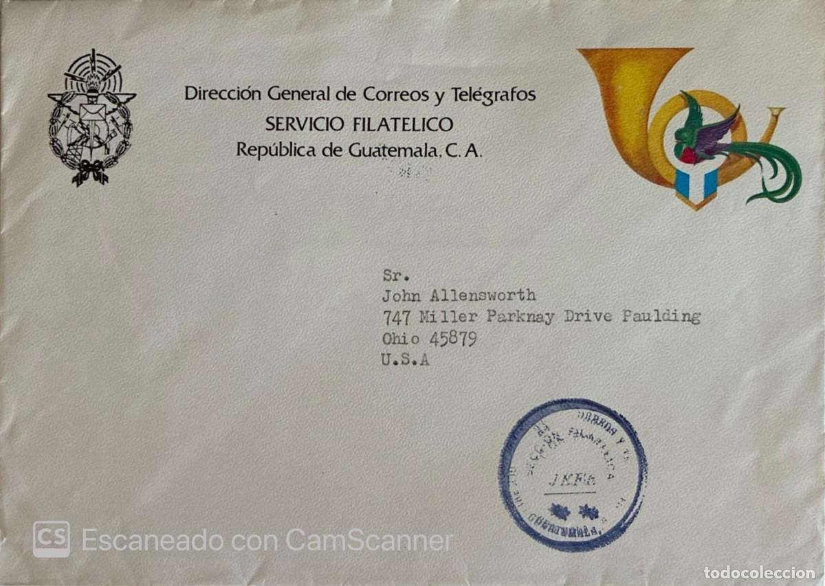 Sellos: KV)GUATEMALA, OFFICIAL PHILATELIC SERVICE COVER FROM THE GENERAL DIRECTORATE OF POSTS AND TELEGRAPHS