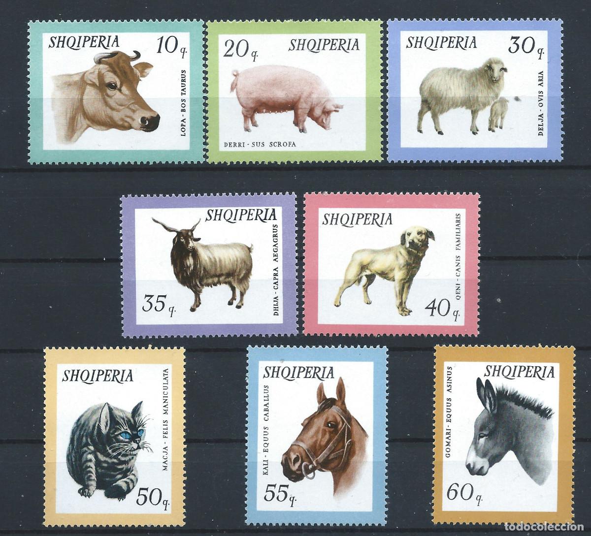 Sellos: Albanie N&deg;852/59** (MNH) 1966 - Faune &rdquo;Animaux&rdquo;