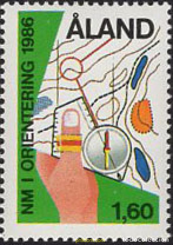Sellos: 92684 MNH ALAND 1986 CAMPEONATOS DE CARRERAS DE ORIENTACION DE LOS PAISES NORDICOS