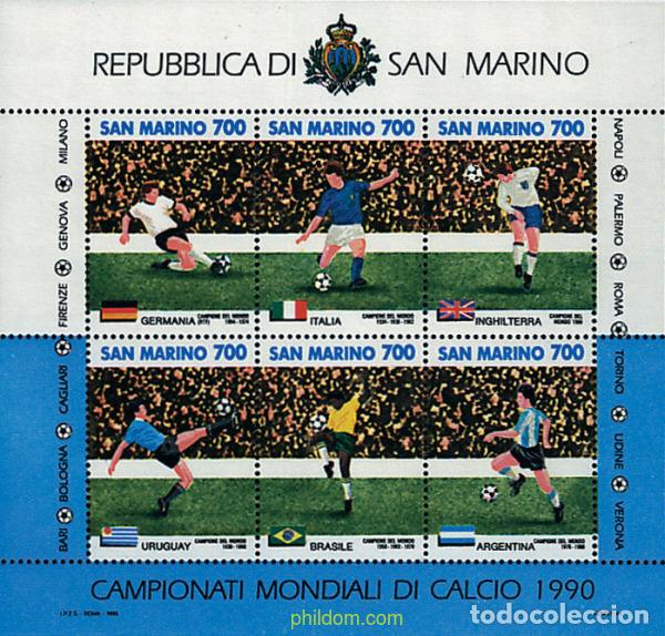 Sellos: 70372 MNH SAN MARINO 1990 COPA DEL MUNDO DE FUTBOL. ITALIA-90