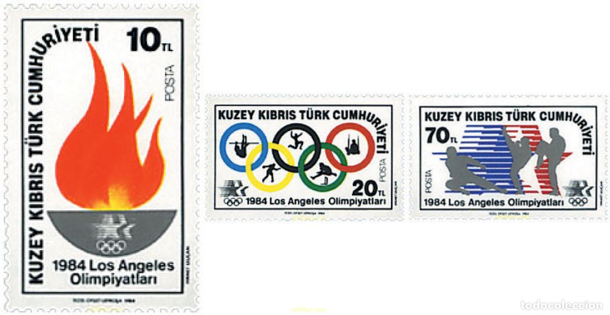 Selos: 51435 MNH CHIPRE. Administraci&oacute;n turca 1984 23 JUEGOS OLIMPICOS VERANO LOS ANGELES 1984
