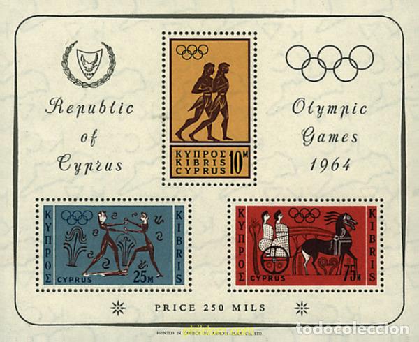 Sellos: 71706 MNH CHIPRE 1964 18 JUEGOS OLIMPICOS VERANO TOKIO 1964