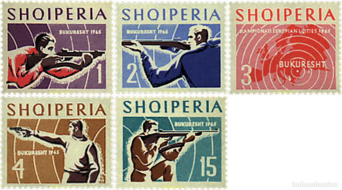 Sellos: 78126 MNH ALBANIA 1965 CAMPEONATO DE EUROPA DE TIRO EN BUCAREST