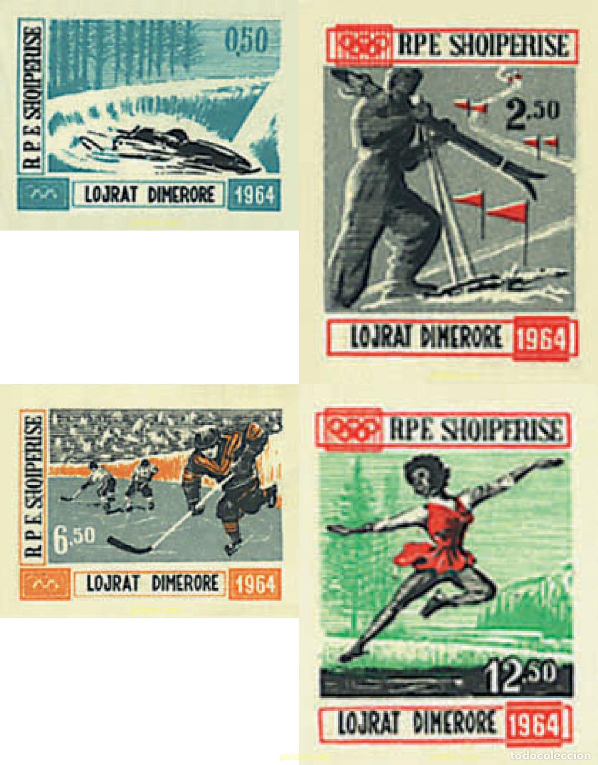 Sellos: 78081 MNH ALBANIA 1963 9 JUEGOS OLIMPICOS DE INVIERNO. INNSBRUCK 1964