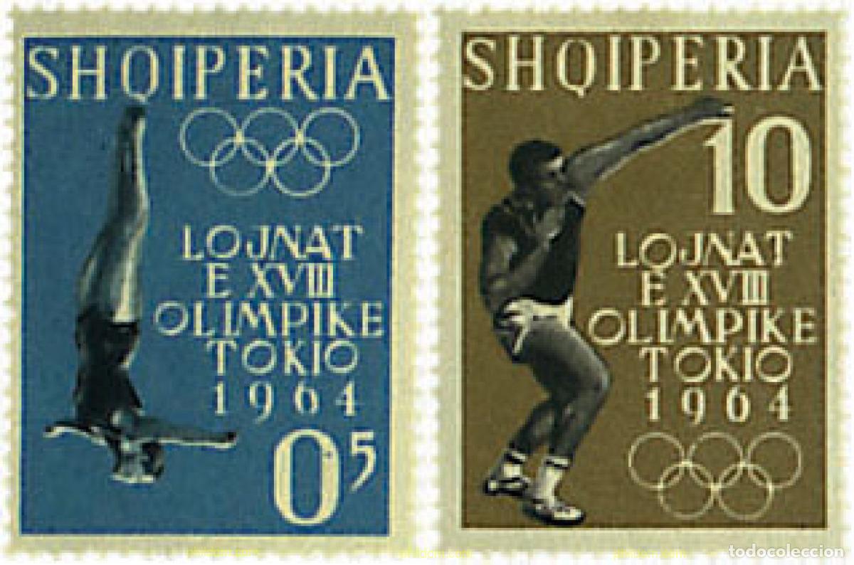 Sellos: 680755 MNH ALBANIA 1962 18 JUEGOS OLIMPICOS VERANO TOKIO 1964