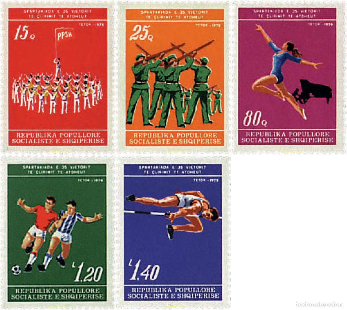 Sellos: 78450 MNH ALBANIA 1979 4 SPARTAKIADAS DEPORTIVAS.