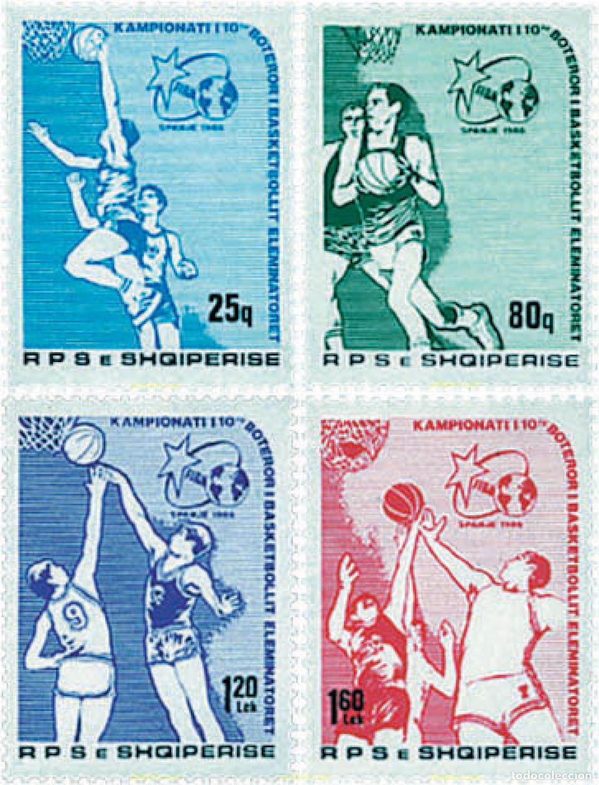 Sellos: 78535 MNH ALBANIA 1985 10 CAMPEONATO DEL MUNDO DE BALONCESTO
