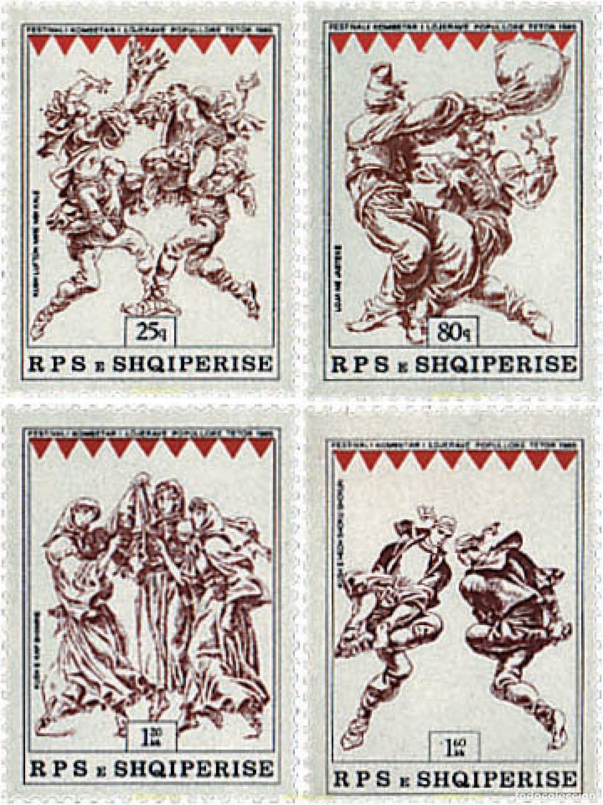 Sellos: 78536 MNH ALBANIA 1985 FESTIVAL NACIONAL DE LOS JUEGOS POPULARES
