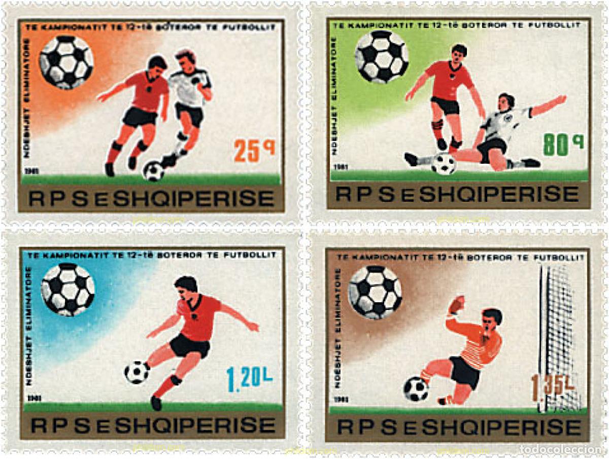 Sellos: 78473 MNH ALBANIA 1981 COPA DEL MUNDO DE FUTBOL. ESPA&Ntilde;A-82