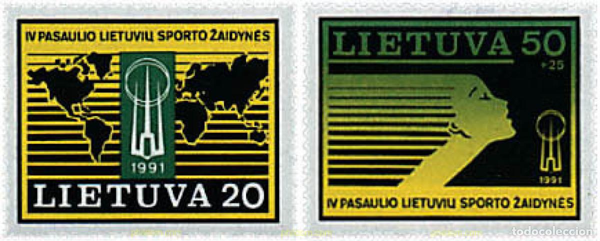 Sellos: 61413 MNH LITUANIA 1991 4 JUEGOS DEPORTIVOS MUNDIALES DE LITUANIA