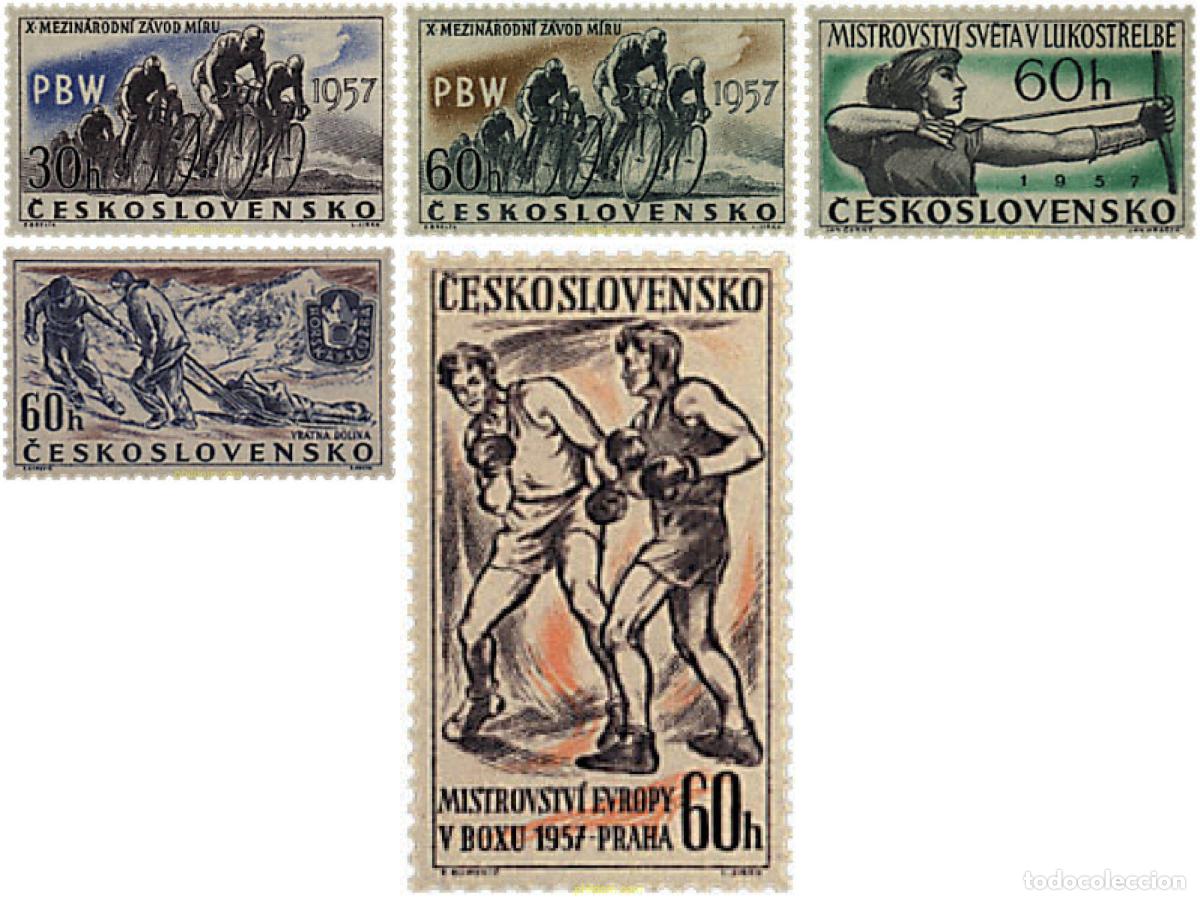 Sellos: 63616 MNH CHECOSLOVAQUIA 1957 DEPORTES