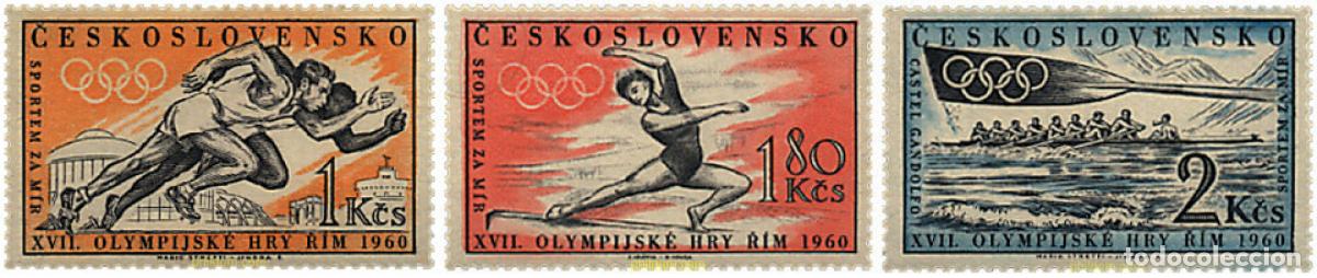 Sellos: 63634 MNH CHECOSLOVAQUIA 1960 17 JUEGOS OLIMPICOS VERANO ROMA 1960