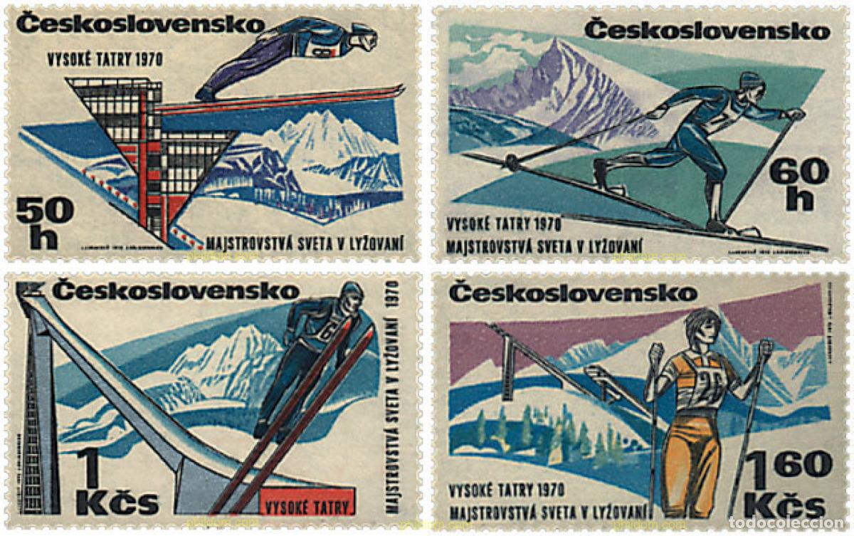 Sellos: 63717 MNH CHECOSLOVAQUIA 1970 CAMPEONATOS DEL MUNDO DE ESQUI