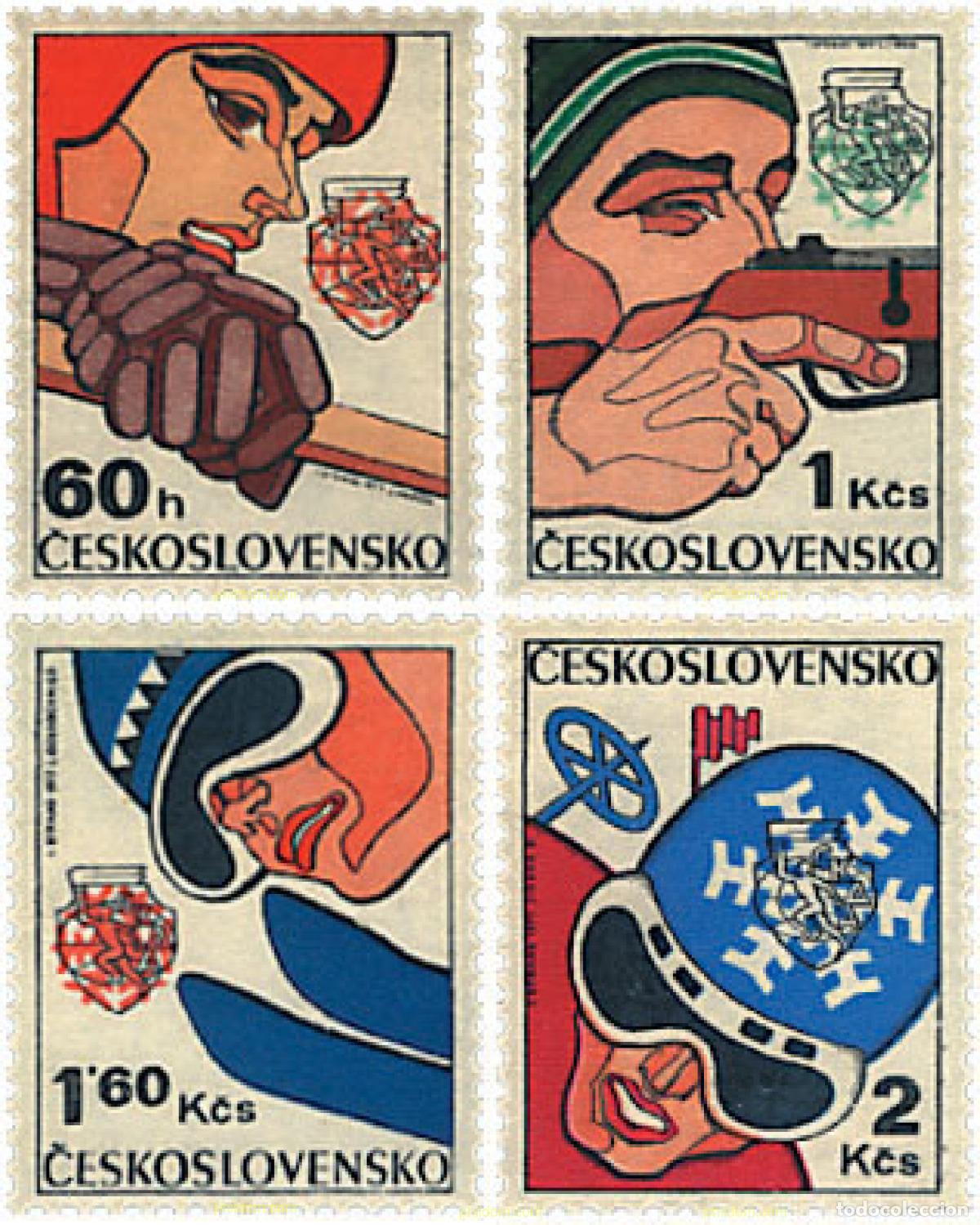 Timbres: 63743 MNH CHECOSLOVAQUIA 1977 6 SPARTAKIADA DE INVIERNO.